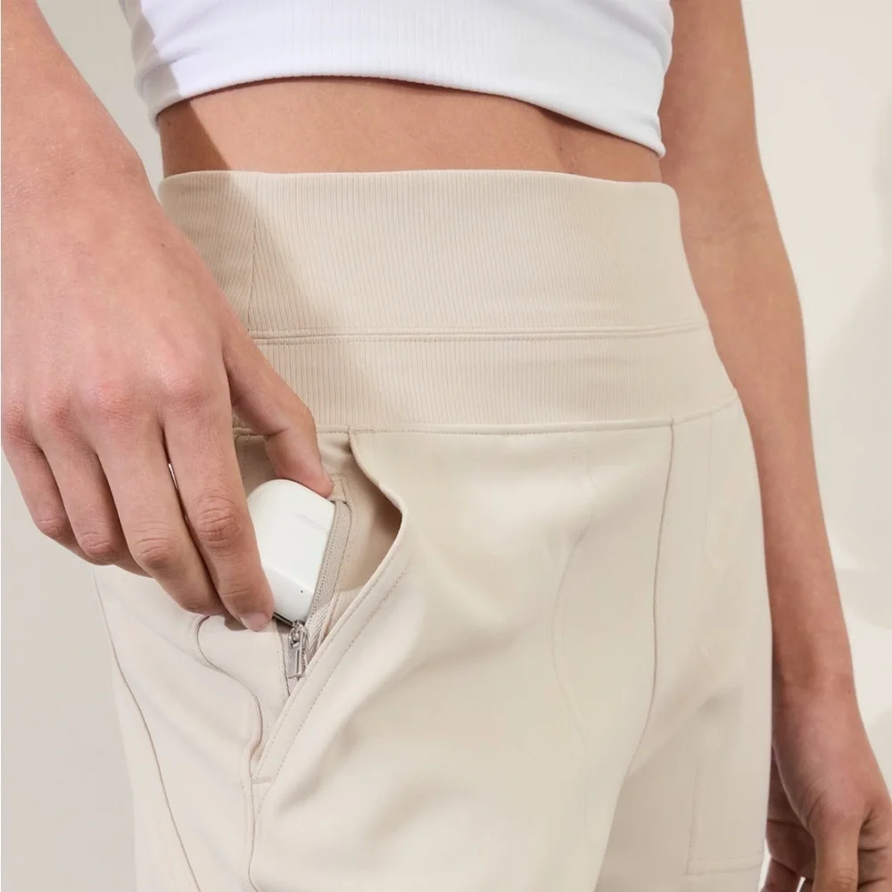 Athleta Gray Track Pants Relaxed Fit Joggers